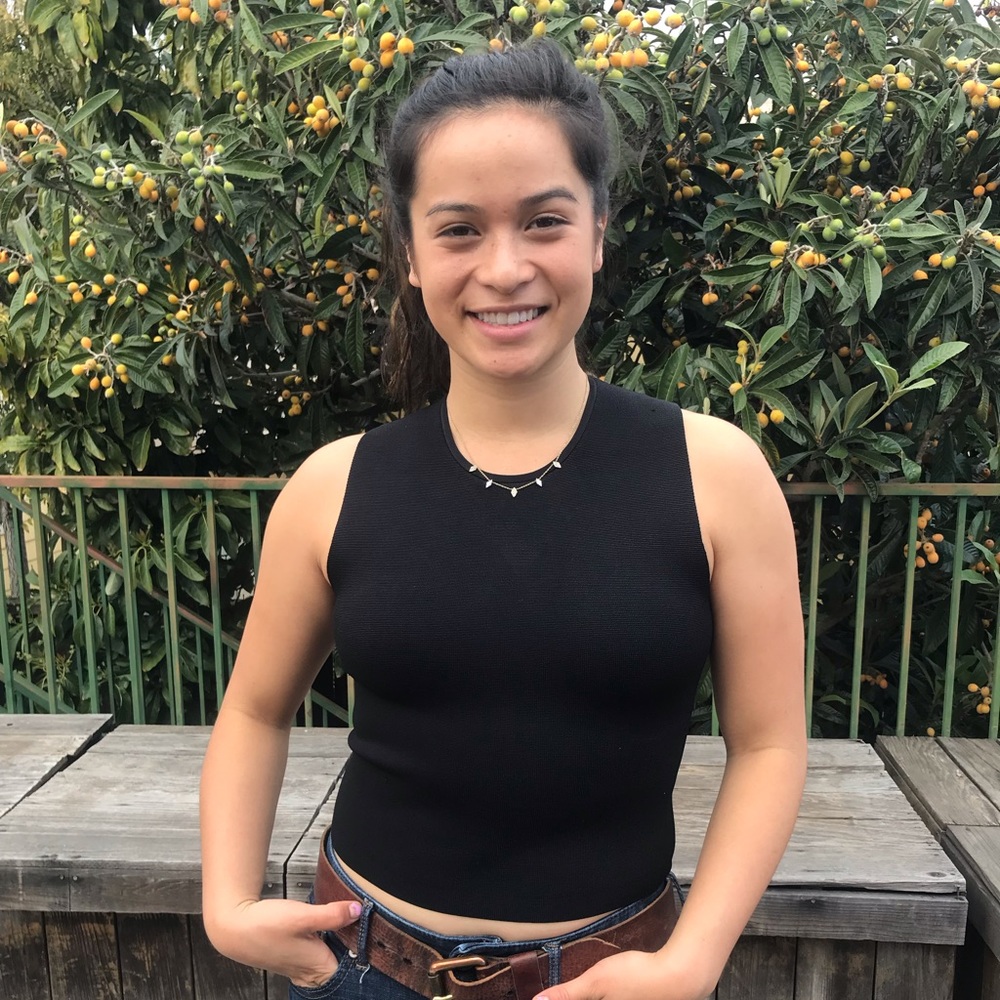 A.L.C. Racerback crisscross top